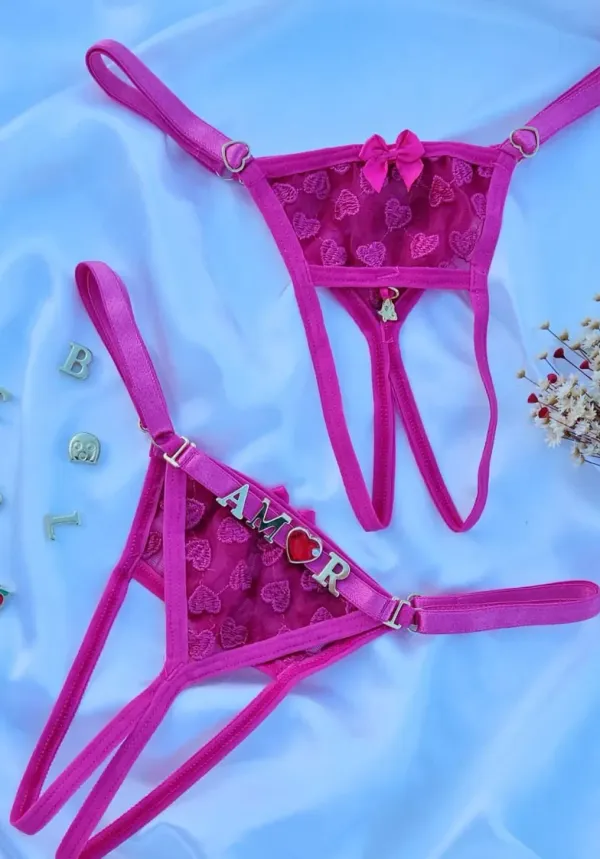 Fio Personalizável Renda Rosa Pink – Apressadinha