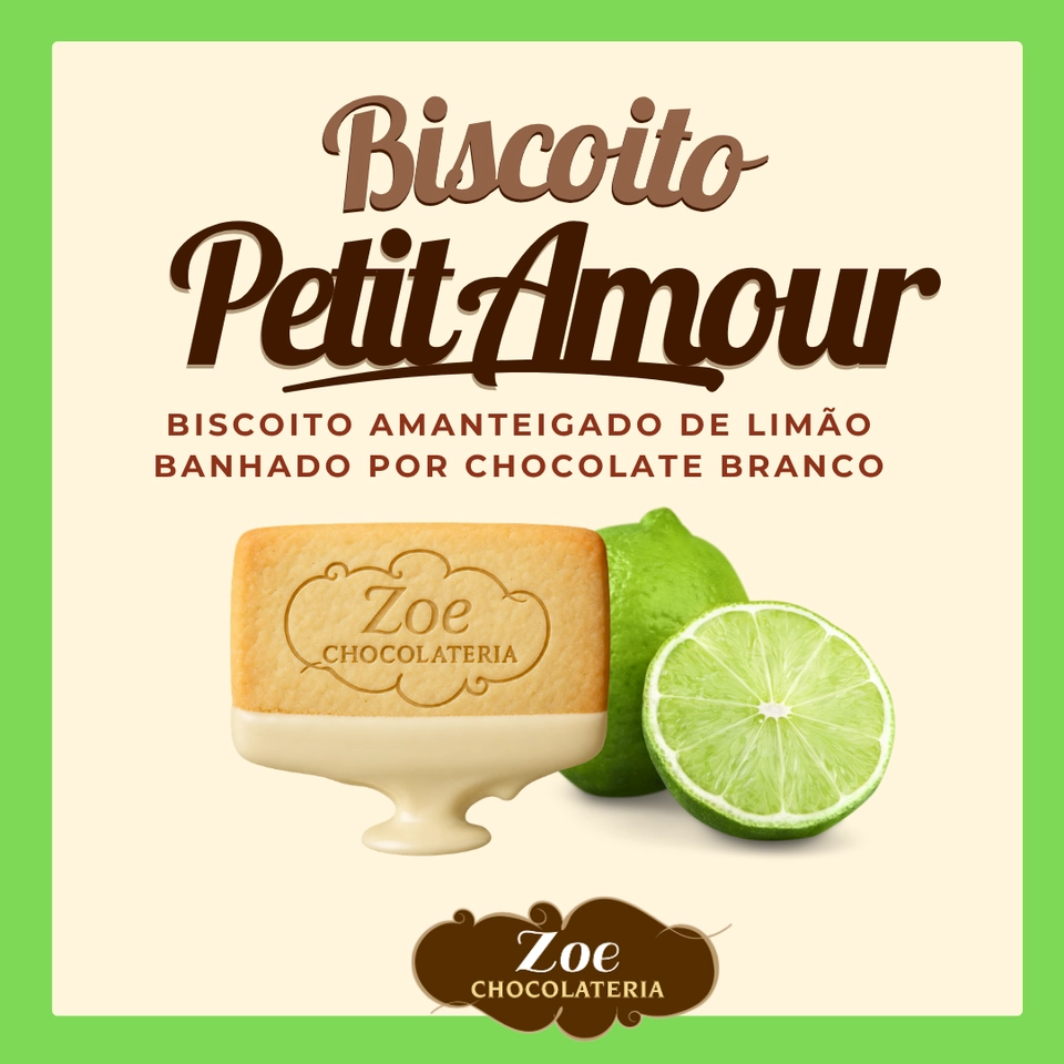Caixa Biscoito Petit Amour Limão