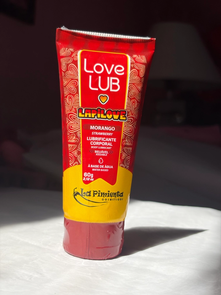 Lubrificante para penetração e Beijável de Morango