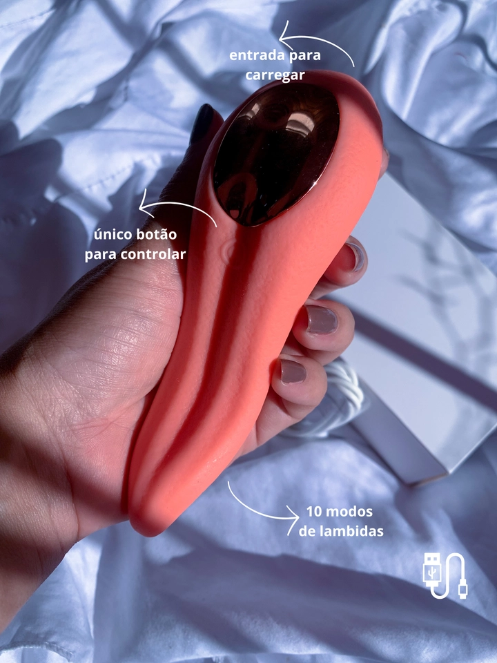 Vibrador lingua Medusa REALÍSTICA 10 MODOS - USB