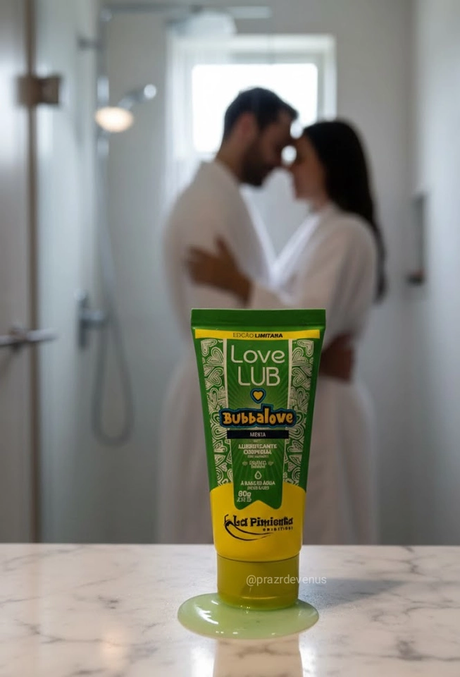 Lubrificante Íntimo Beijável de Menta Love Lub Bubbalove  - 3
