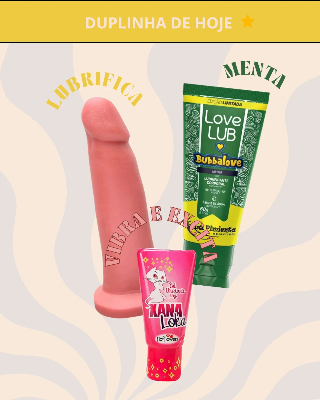 PÊNIS 15CM REALÍSTICO + EXCITANTE FEMININO + LUBRIFICANTE MENTA - 1