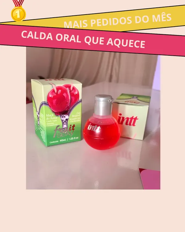 Calda  Beijável Corporal que Esquenta pra o oral - Intt Fruit 