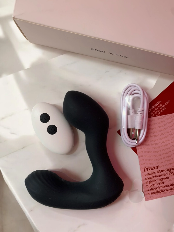 Vibrador com controle  para estímulo duplo ThunderPulse