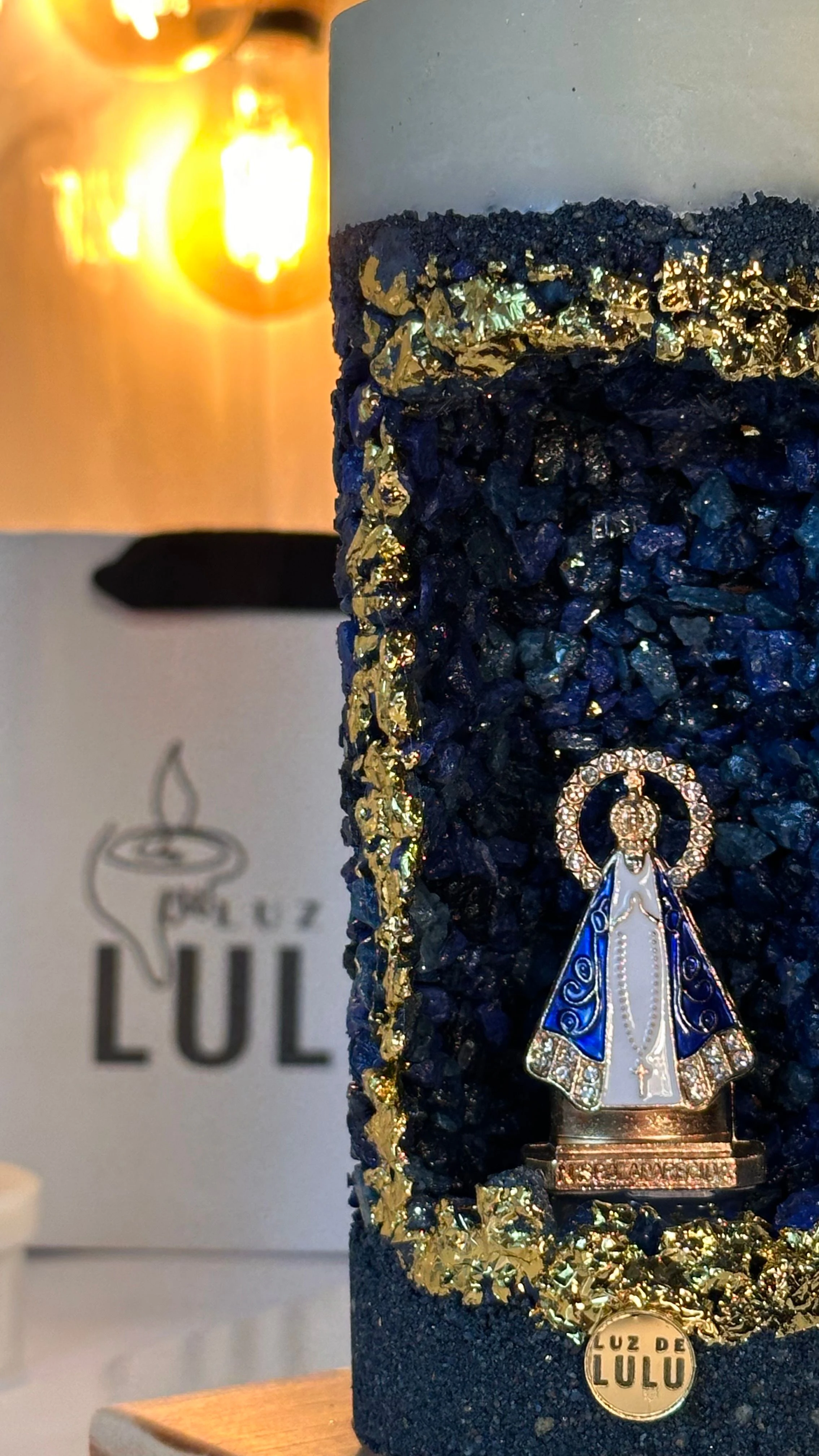 GRUTA AZUL COM FOLHA DE OURO - 7