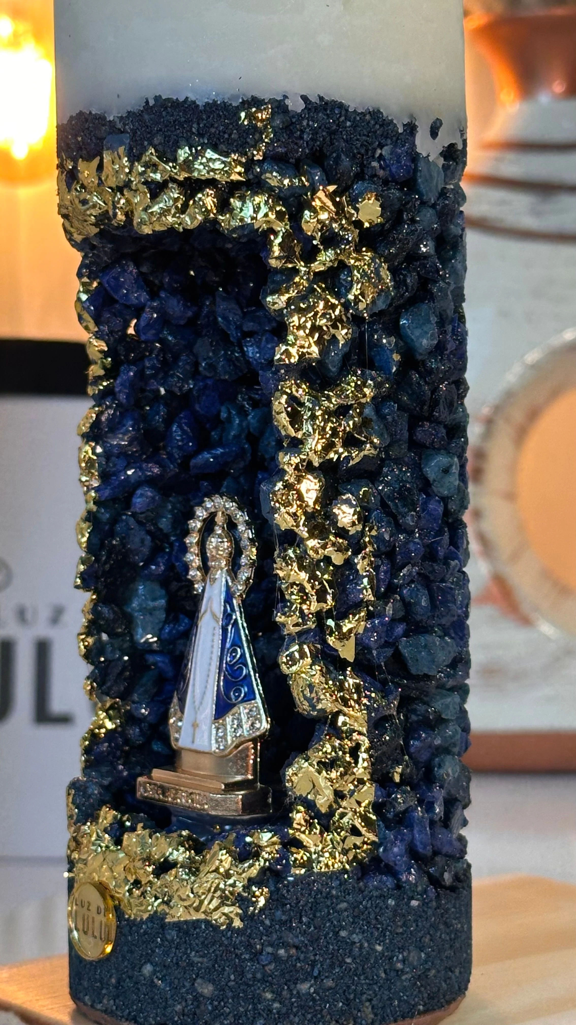 GRUTA AZUL COM FOLHA DE OURO - 6