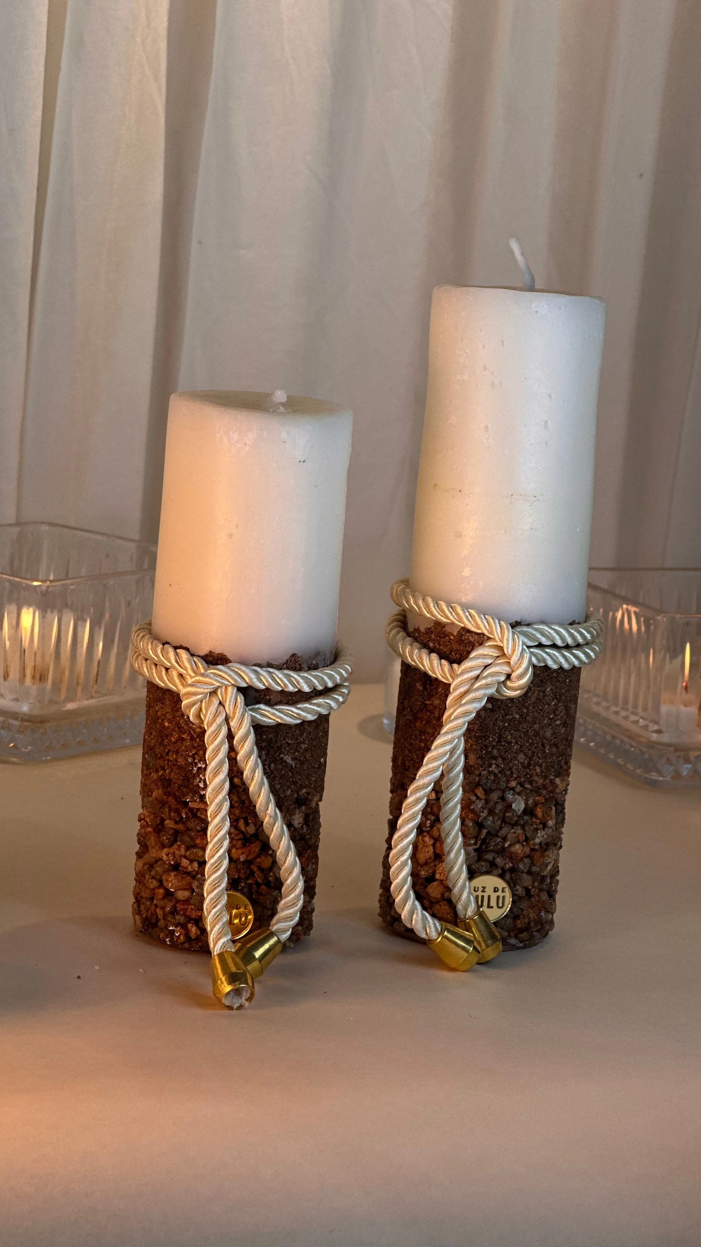 DUO DE VELAS PILAR RUSTICA - 4