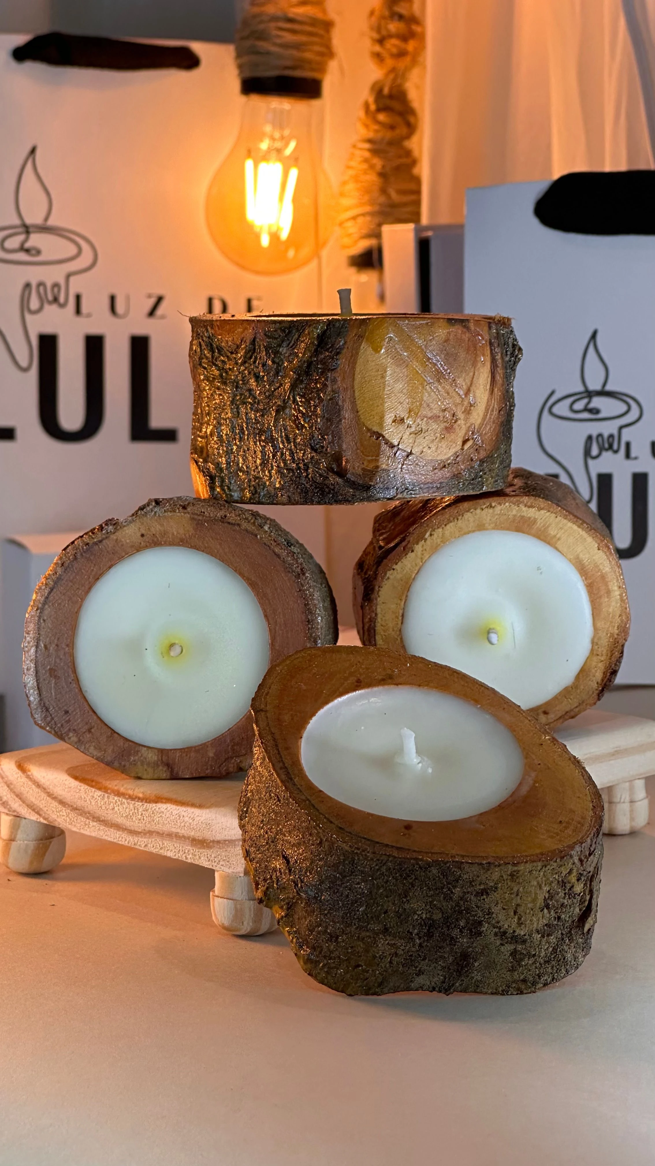 VELA RUSTICA EM MADEIRA - 1