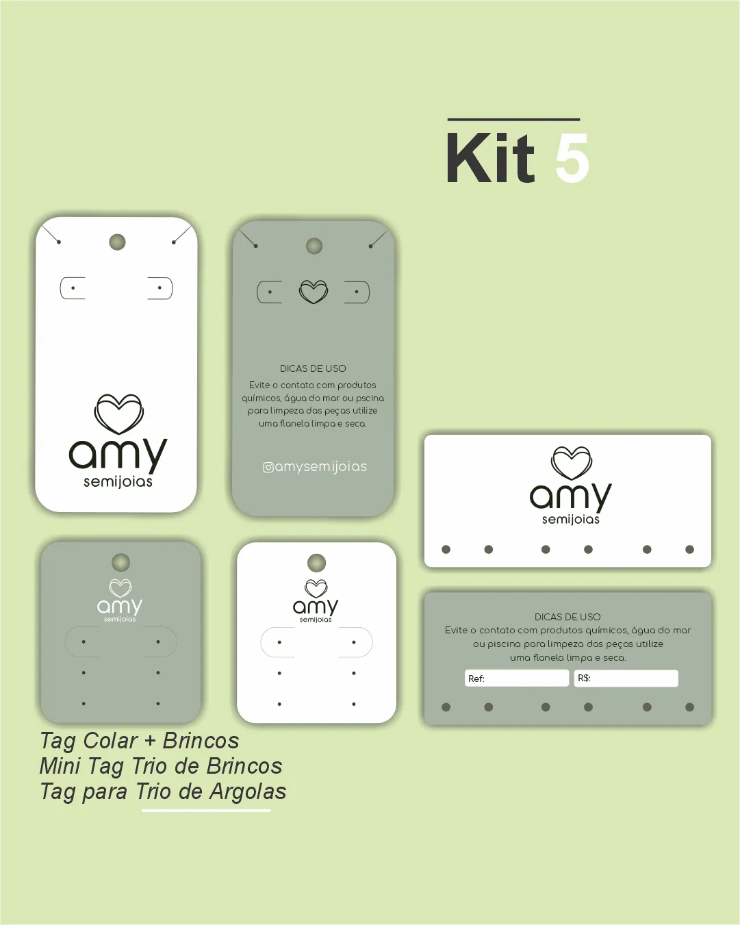 Kit meu início 5 | 100 un de cada modelo