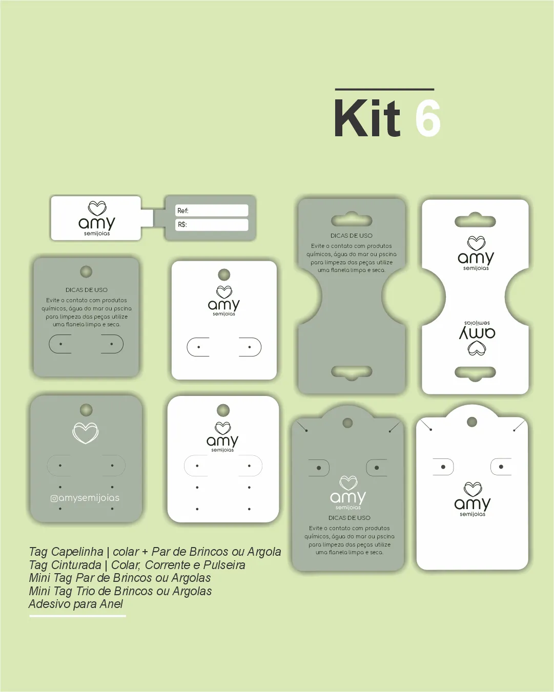 Kit meu início 6 | 100 un de cada modelo