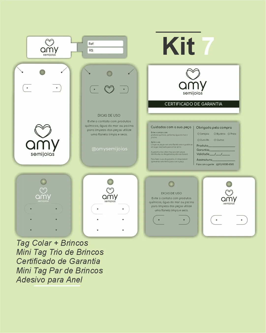 Kit meu início 7 | 100 un de cada modelo
