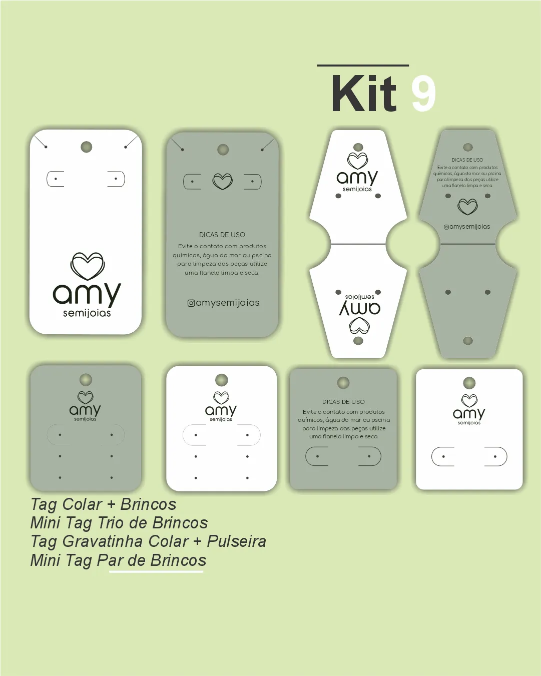 Kit meu início 9 | 100 un de cada modelo