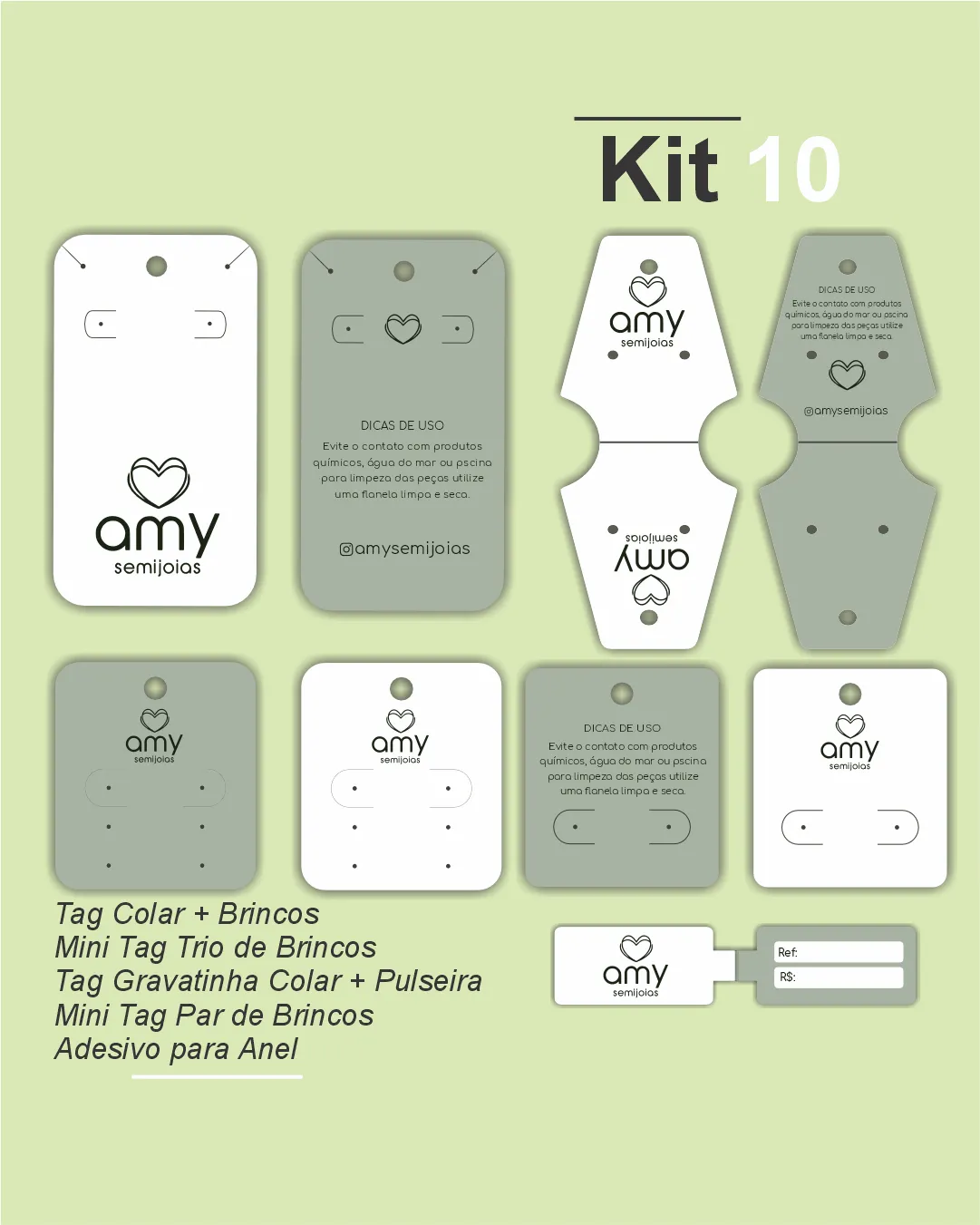 Kit meu início 10 | 100 un de cada modelo