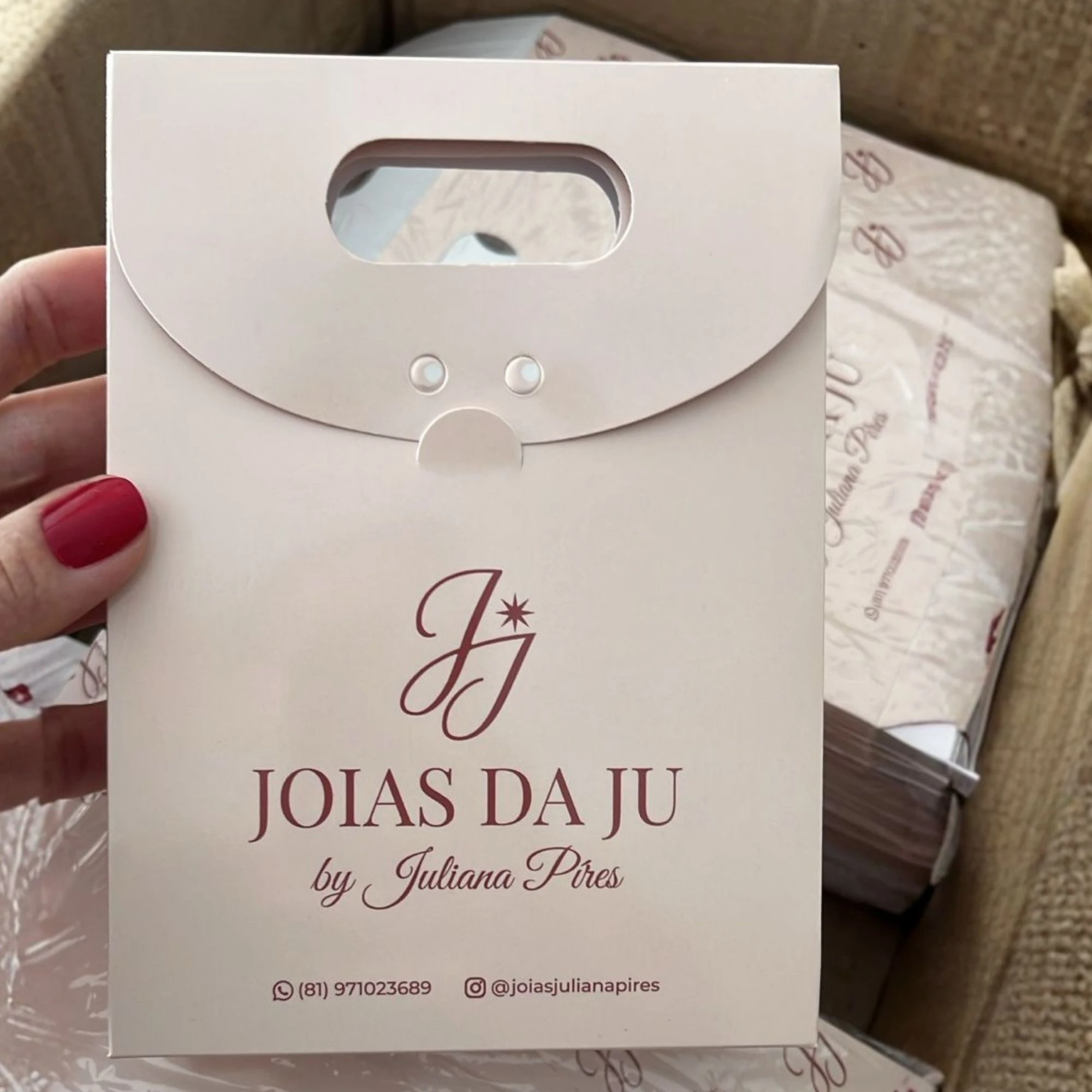 Sacolinha Personalizada para Semijoias 16,5x12x4,5 cm - 1