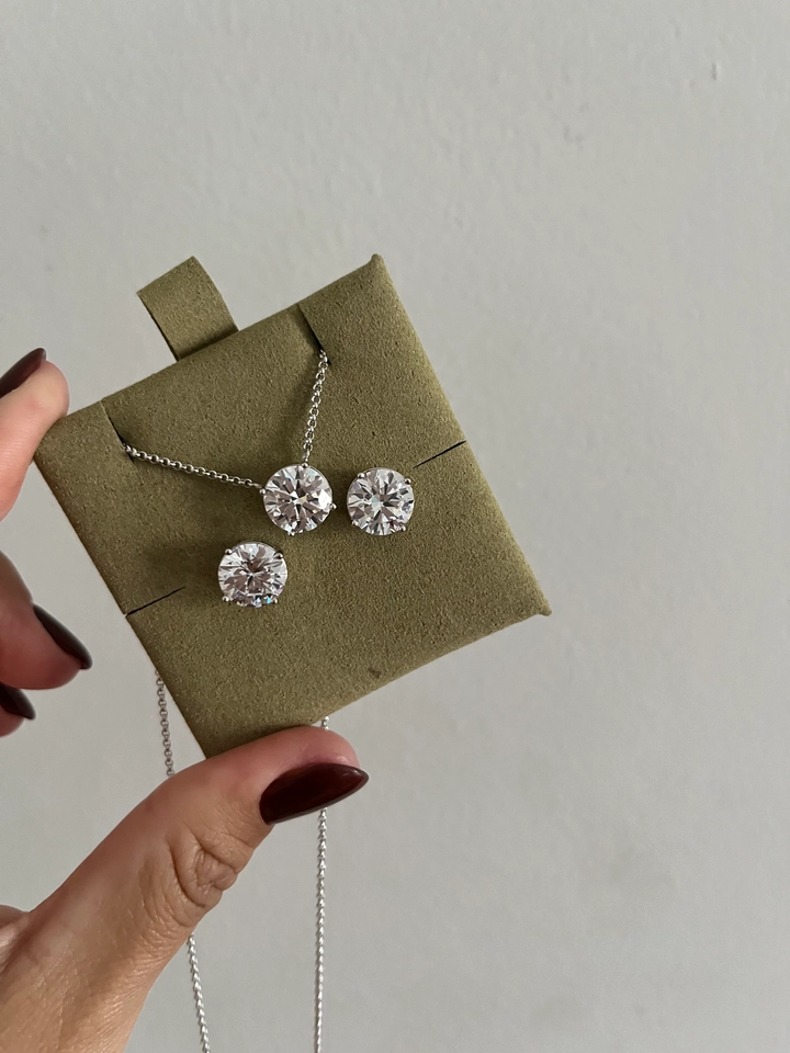Conjunto Luana (Ródio Branco)