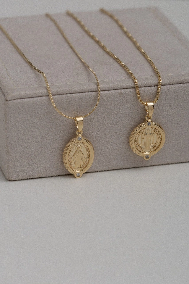 Colar Medalha Nossa Senhora das Graças 