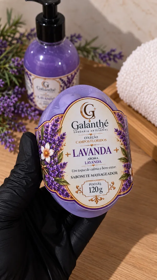 Sabonete Massageador de Lavanda - imagem 1