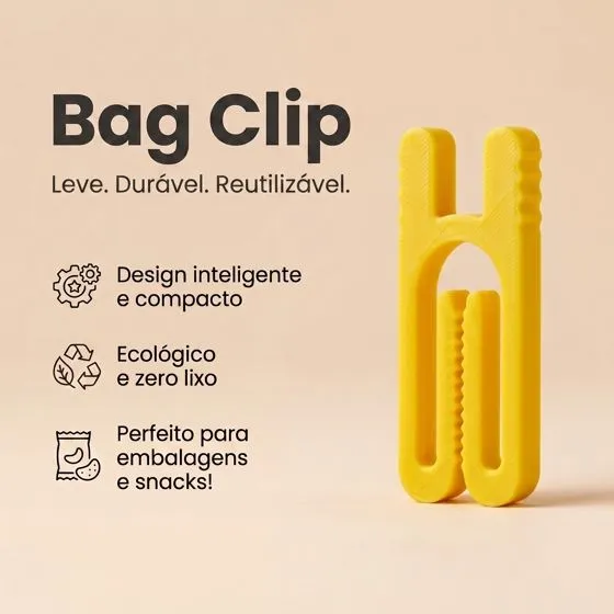 Kit 10 Presilhas Pregador Fecha Pacotes Embalagens
