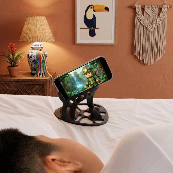 Suporte Celular Para Cama Assistir Deitado De Lado 3D - 1