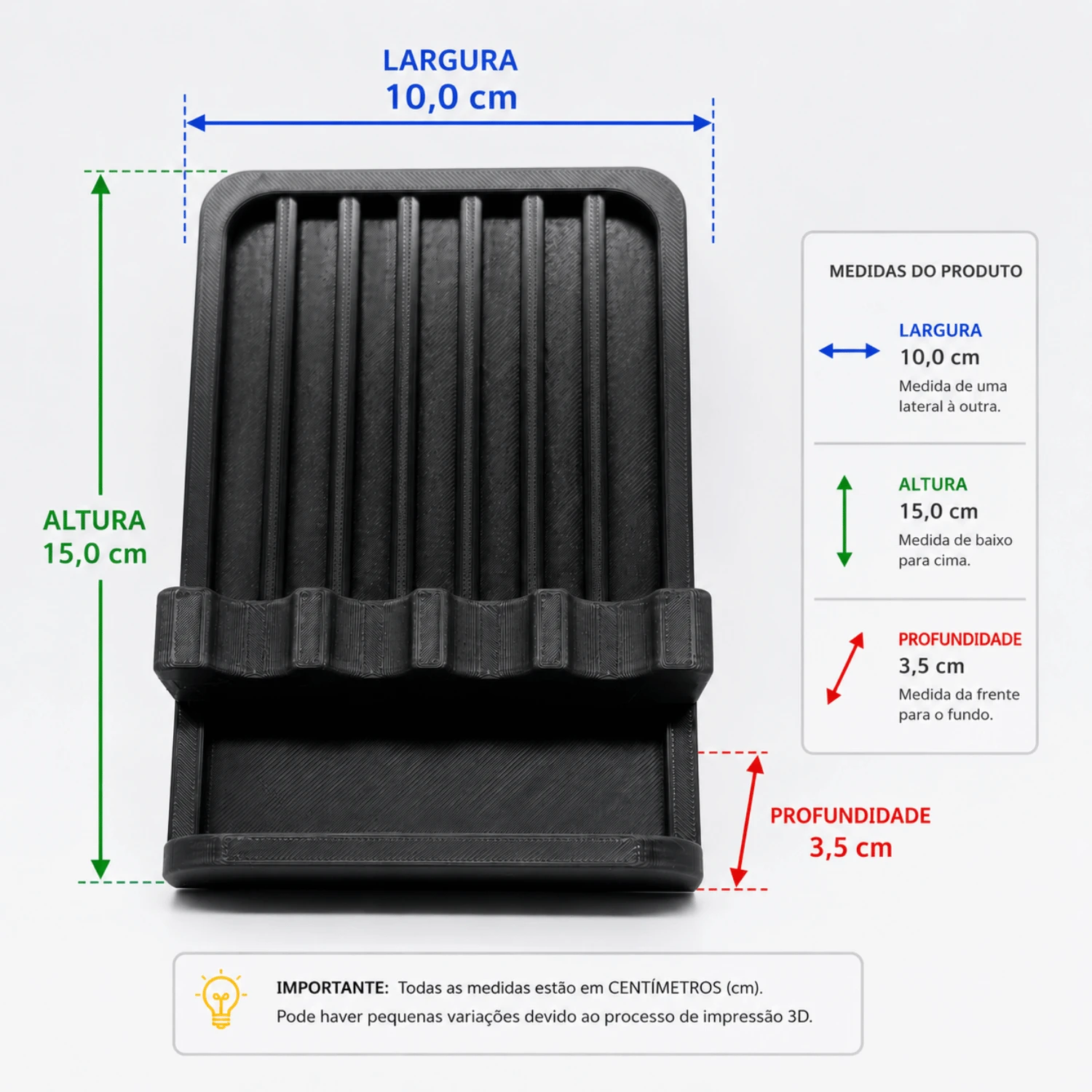 Apoio Para Talher Bancada Pia Suporte Descanso Cozinha Tam P - 2