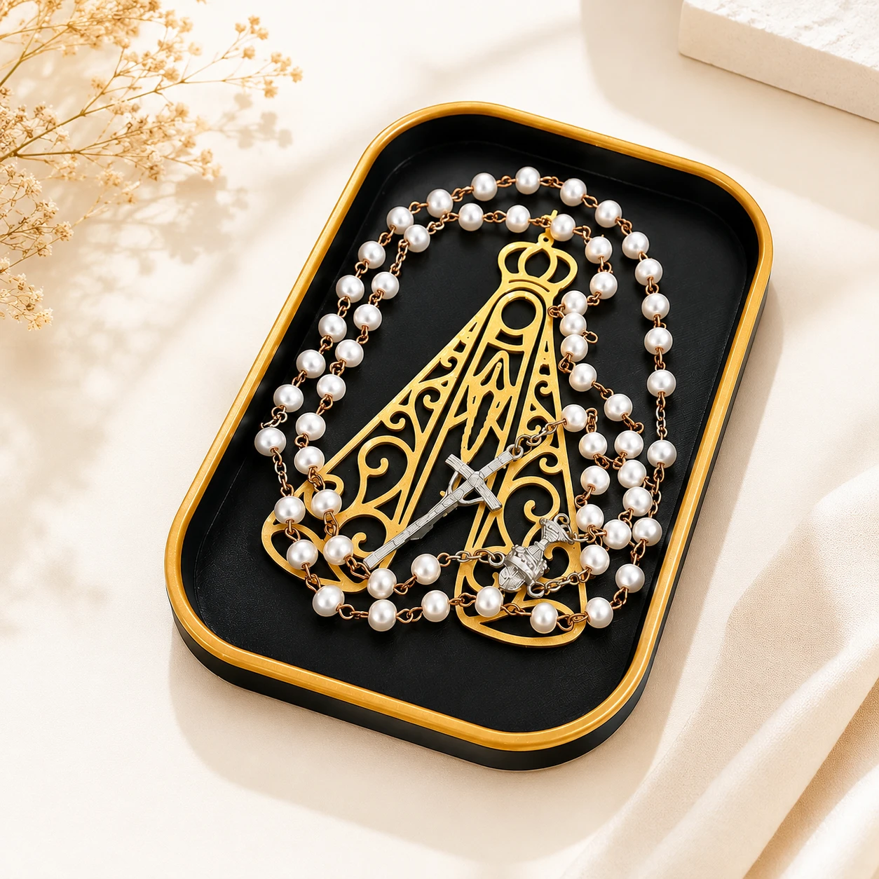 Bandeja para Terço Nossa Senhora Aparecida – Decorativa | Impressão 3D - 2