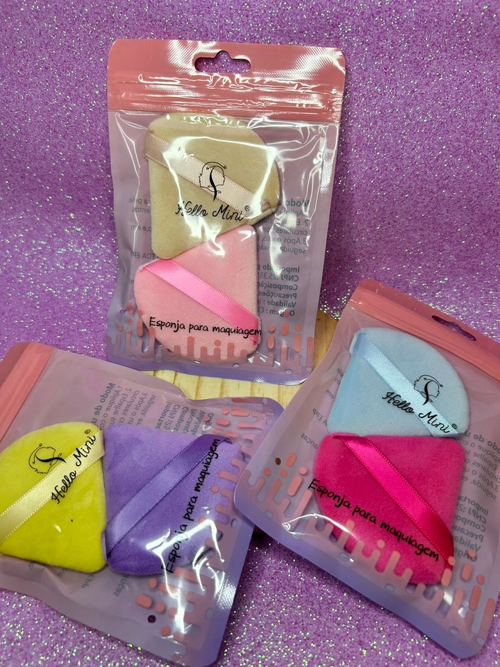 Kit esponja para pó hello mini