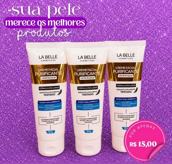 Creme Facial C/ Filtro Solar Ácido Hialurônico