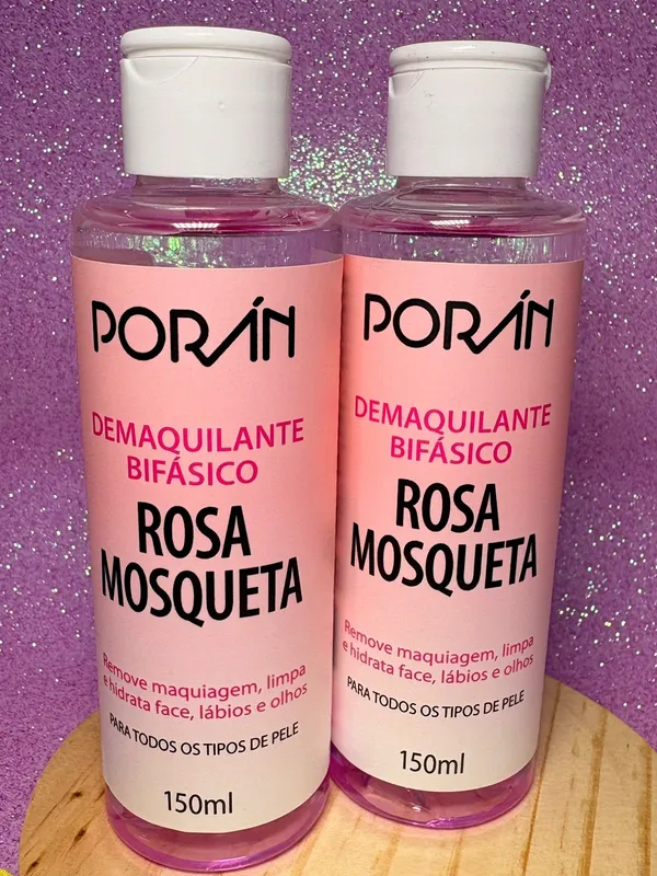 Demaquilante Bifásico Rosa Mosqueta Porán 
