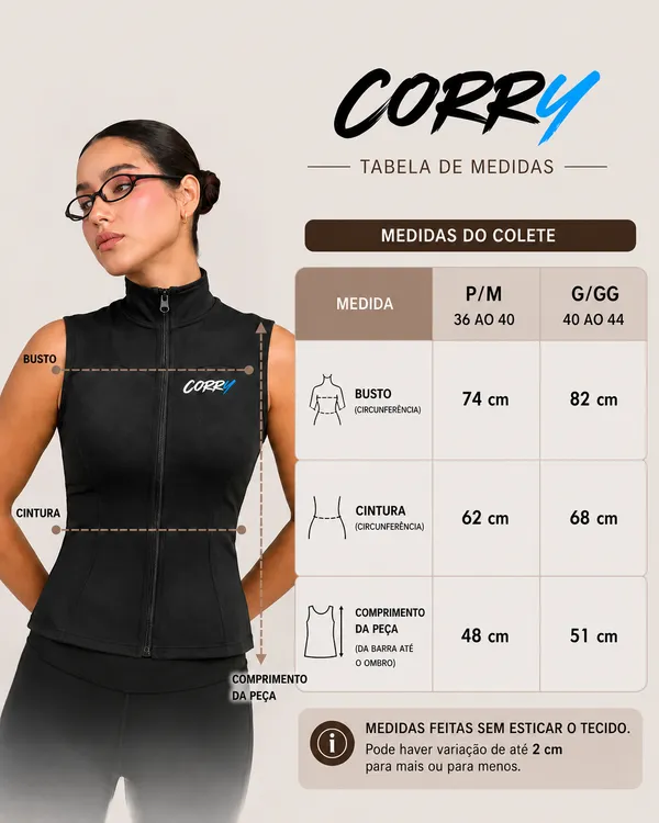 Colete Corry Feminino - Slim Premium - imagem 3