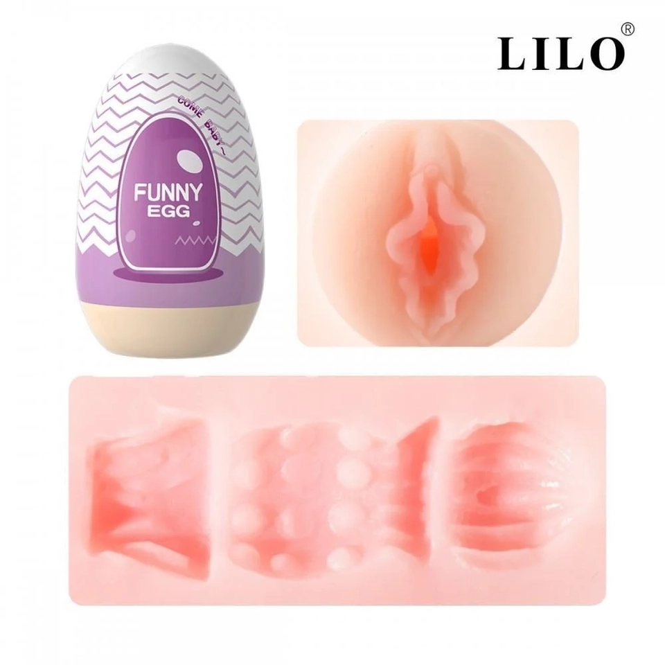 Masturbador Formato Vagina Funny Egg Purple Lilo - 1