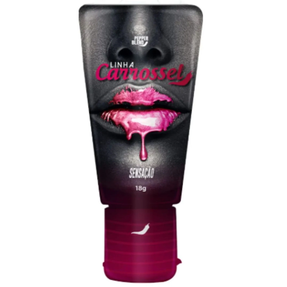  Carrossel Gel Lubrificante Com Glitter Beijável 18g Pepper Blend - 1