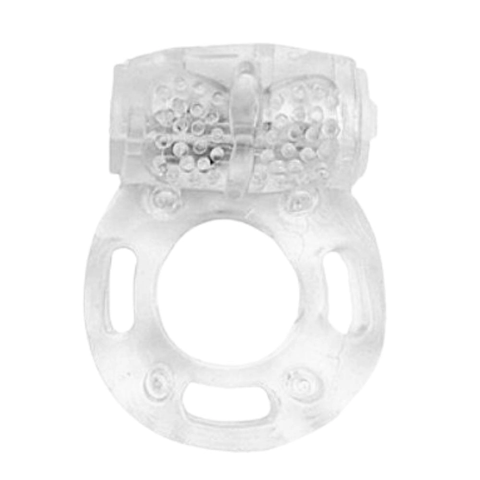 Anel Peniano Com Vibro Borboleta Mega Transparente - 1