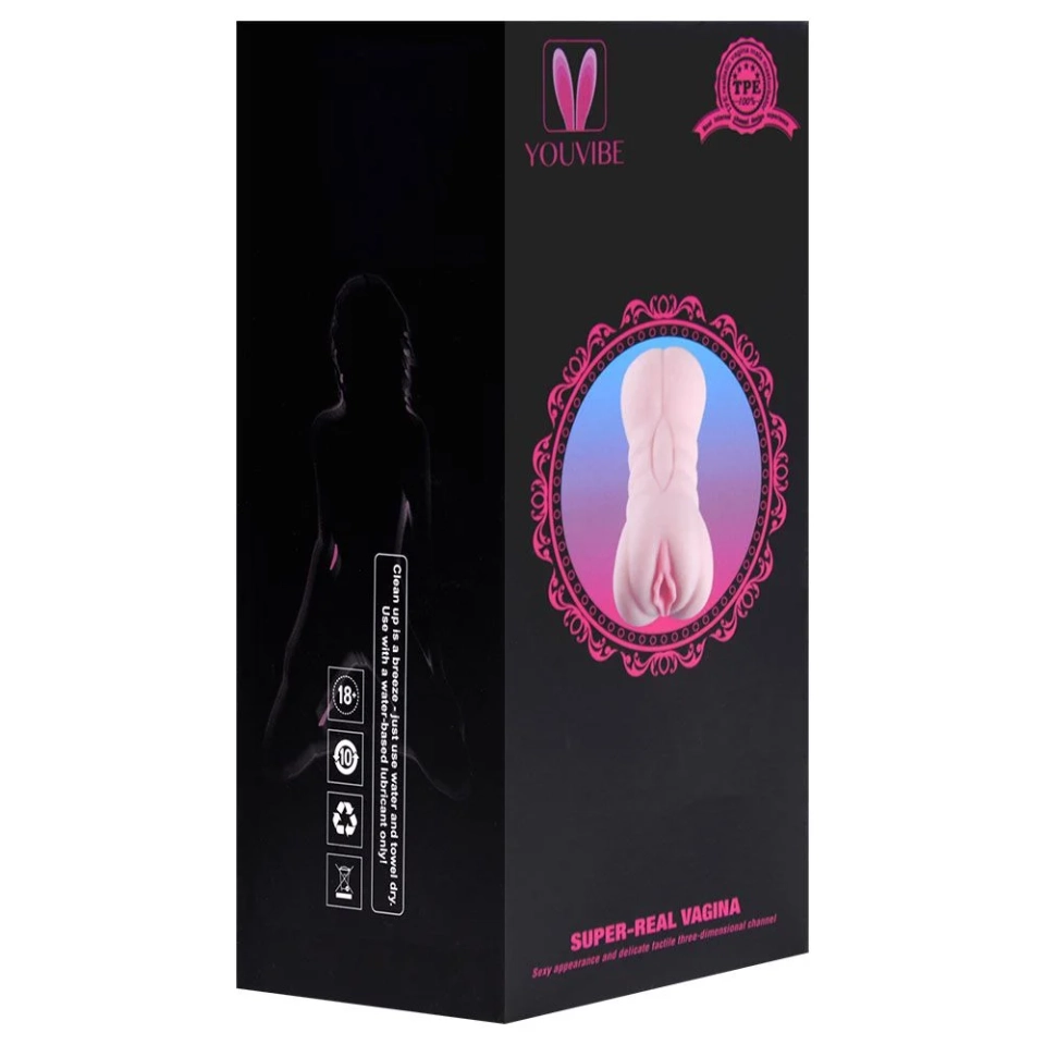 Masturbador Duplo Vagina e ânus Túnel Texturizado - 4