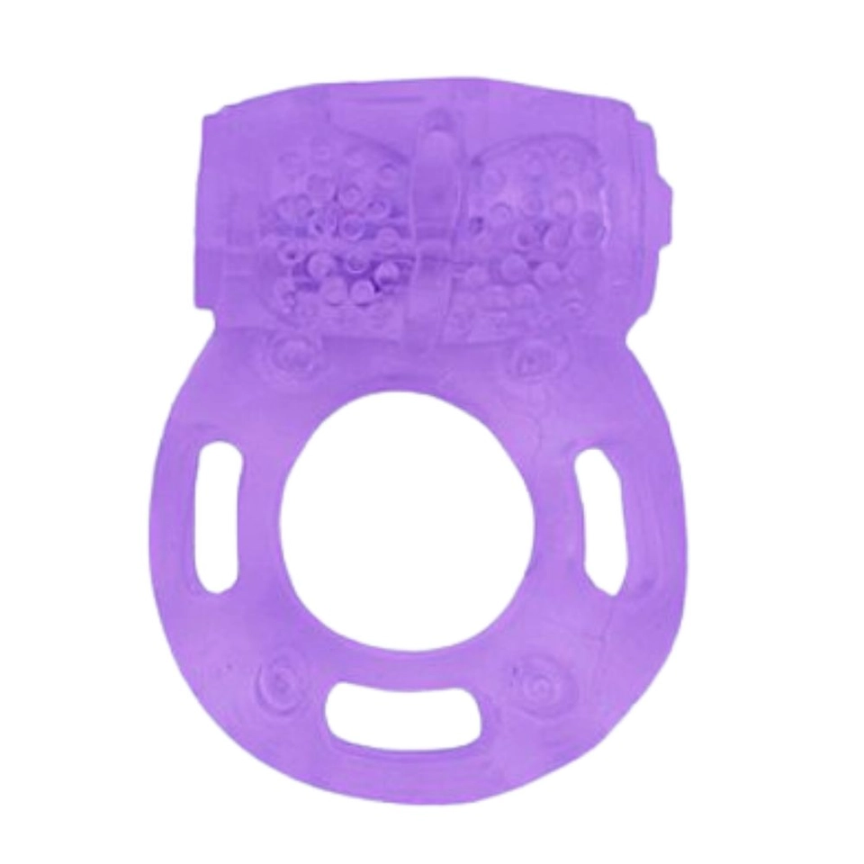 Anel Peniano Com Vibro Borboleta Mega Roxo - 1