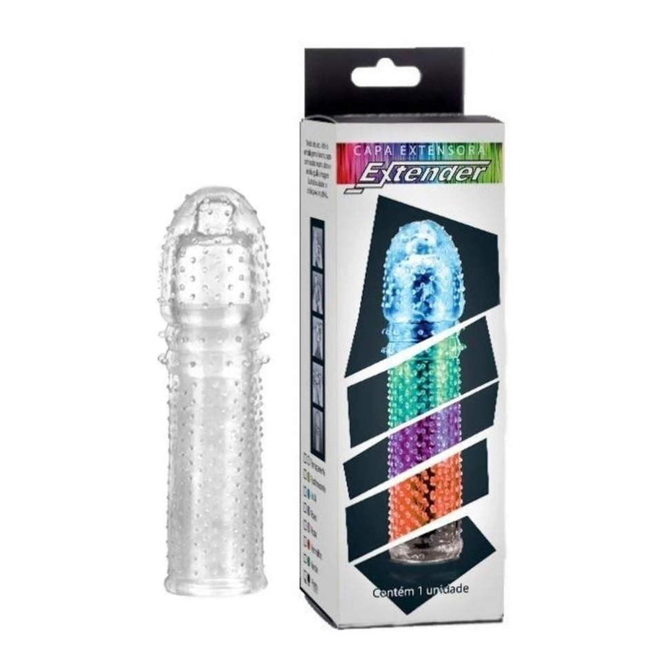  Capa Peniana Extender Em Silicone 16cm X 4cm K Gel - 2