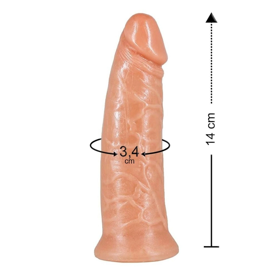 Protese Maciça 14 x 3,4cm Prazer e Cia - 2