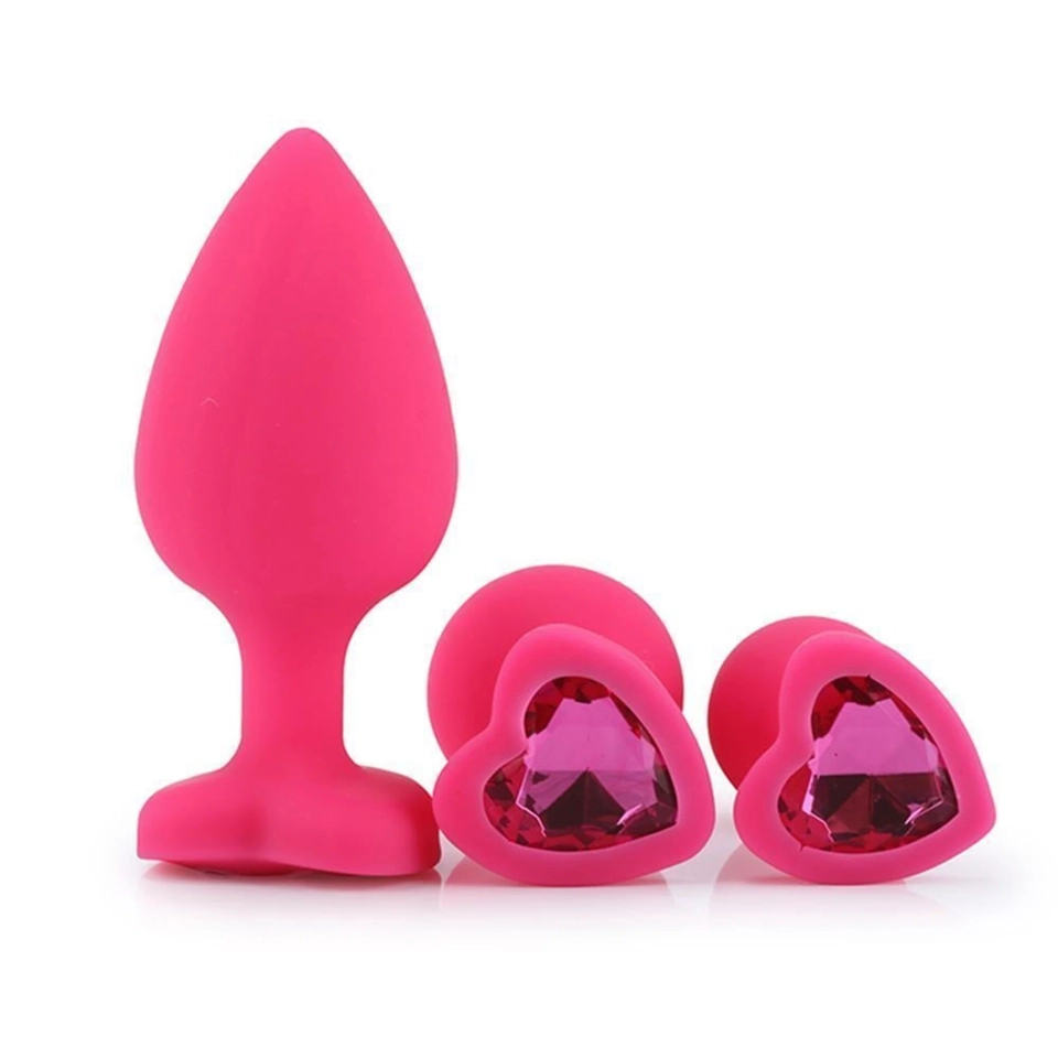  Plug Anal Aveludado Médio Coração 8 X 3,4cm Vibe Toys - 1