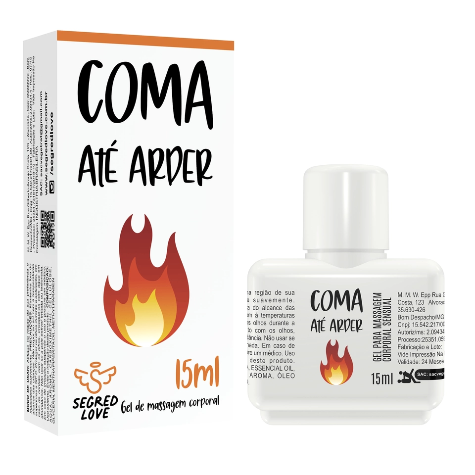 Gel Beijável Coma Até Arder 15ml Segred Love