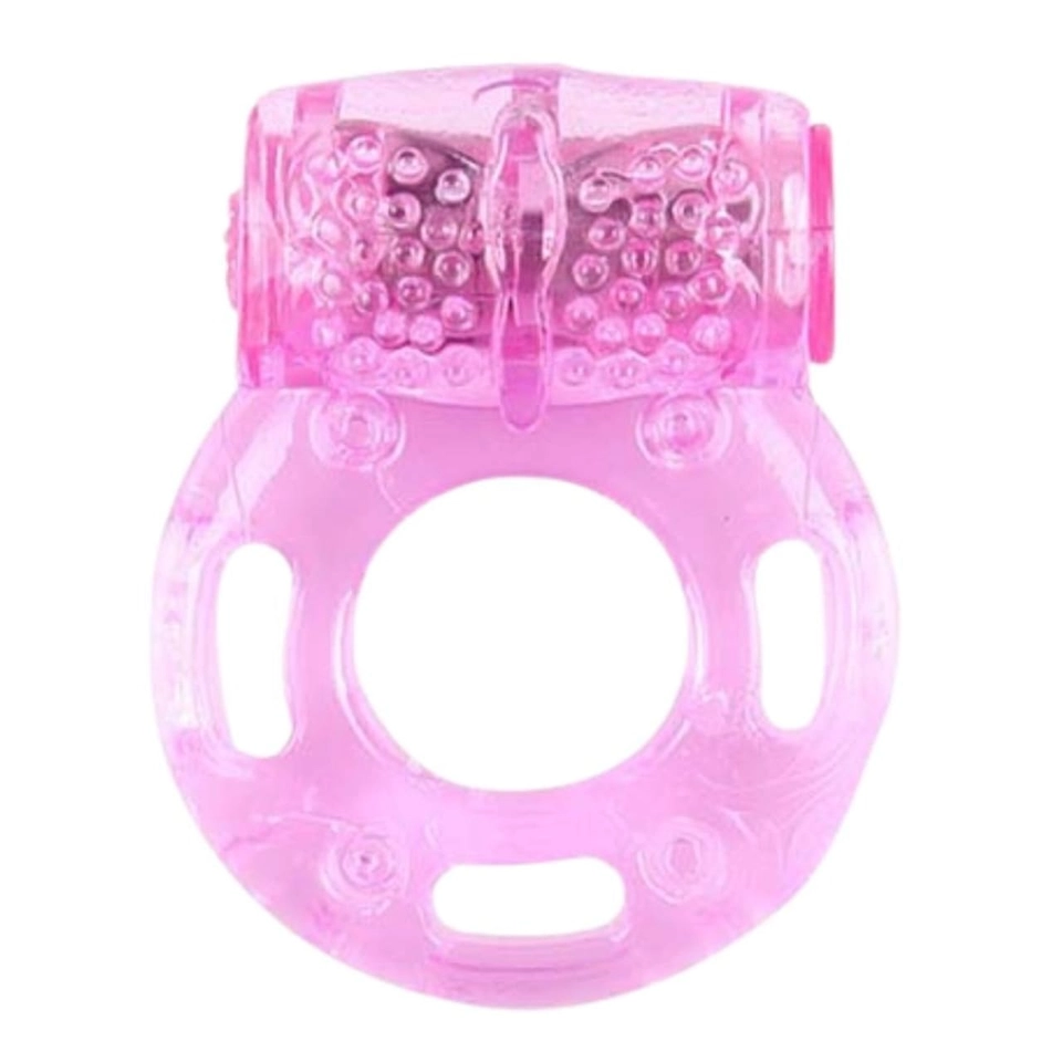 Anel Peniano Com Vibro Borboleta Mega Rosa - 1