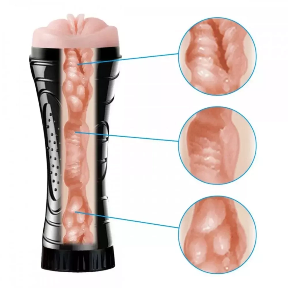 Masturbador Lanterna Com Vibro Em Formato De Vagina - 3