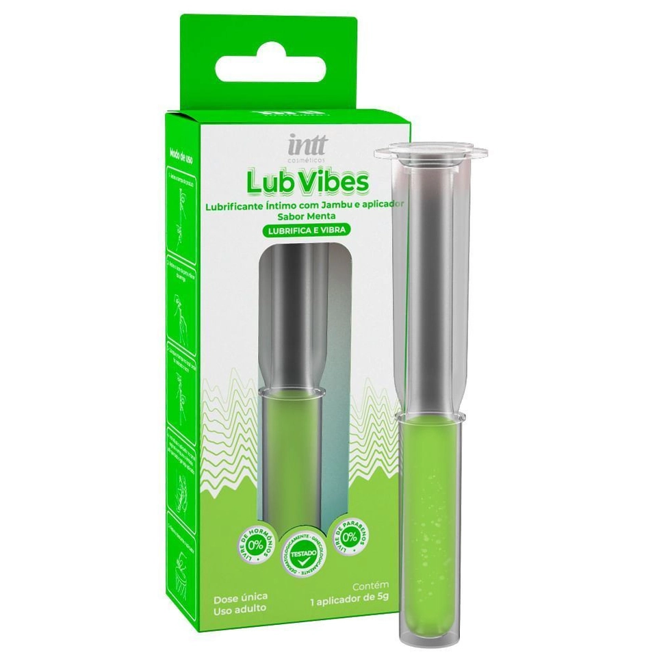 Lub Vibes Lubrificante Íntimo Funcional Beijável com Aplicador 5ml Intt