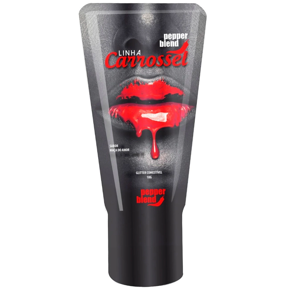  Carrossel Gel Lubrificante Com Glitter Beijável 18g Pepper Blend - 1