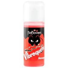 Gel Vibrante Vibroquete Morango 12ml Hot Flowers - 1