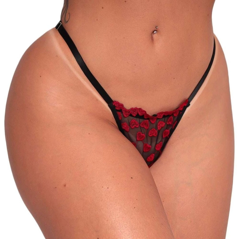 Calcinha Fio Dental Love Para Personalizar Coleção Safadinhas Tallyta - 1