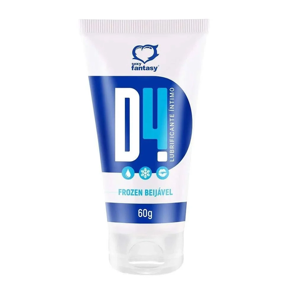 Gel Lubrificante D4 Funcional Beijável 60g Sexy Fantasy