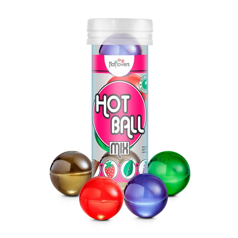 Bolinha Hot Ball Beija Muito Mix Com 4 Unid. Hot Flowers - 1