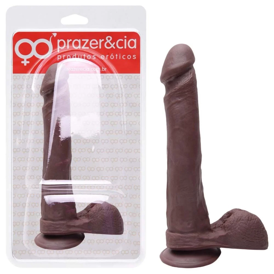 Pênis De Borracha Maciça 24 X 4Cm Prazer e Cia
