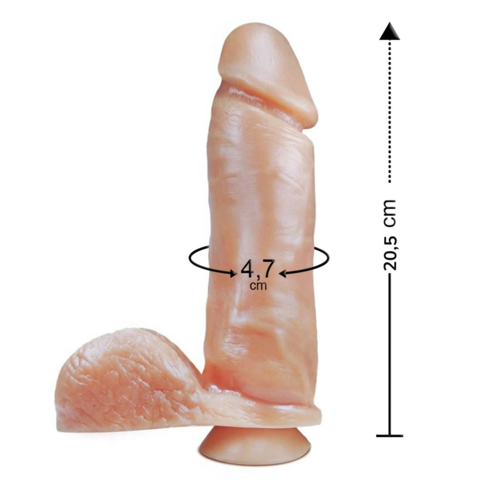 Pênis Realístico Maciço Com Ventosa 20,5 X 4,7cm Linha Pura Luxúria Sexy Fantasy - 2