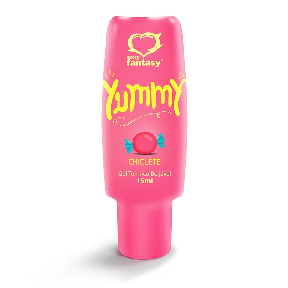 Gel Térmico Beijável Yummy 15ml Sexy Fantasy chiclete - 1