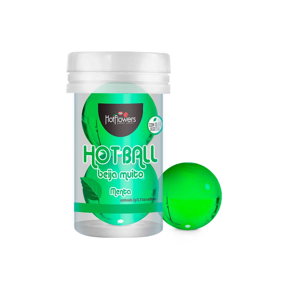 Bolinha Hot Ball Beija Muito 2 Unid. Menta Hot Flowers - 1